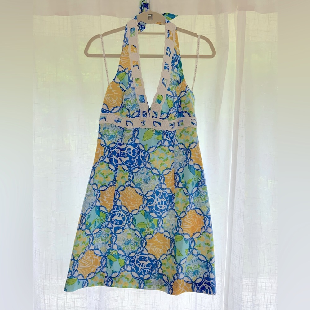 Lilly Pulitzer Halter dress, size 10.  One wear.